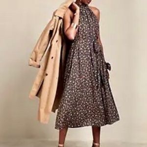Banana republic halter midi dress
